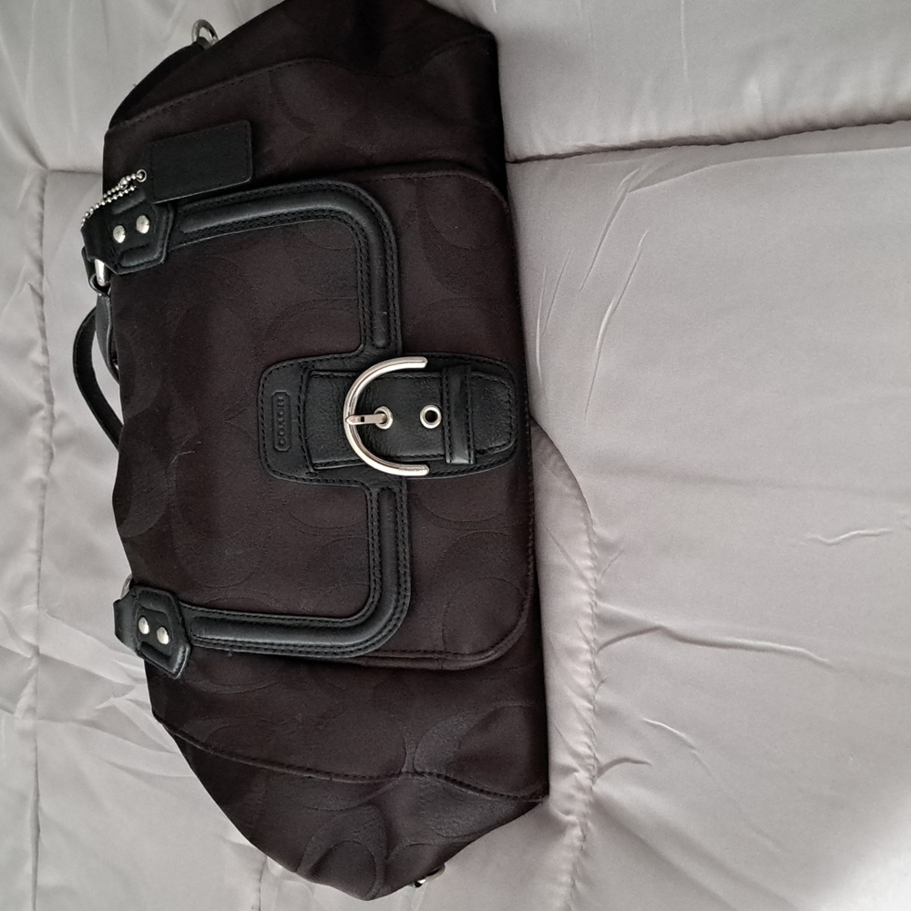 Coach canvas carryall purse
